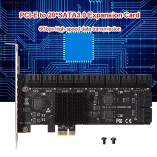 อะแดปเตอร์การ์ดขยาย PCI-Express เป็น SATA 3.0 PCIE3.0 6Gbps 20 16 12 6 4 2 พอร์ต