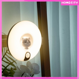 [พร้อม] ใหม่ Donut Kitten Night Light Smart Human Sensing Night Light Usb โคมไฟตั้งโต๊ะข้างเตียงแบบชาร์จไฟได้