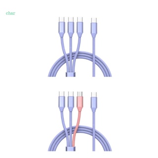 Char 3 in 1 สายชาร์จ Type-C สําหรับอุปกรณ์หลายชิ้น สายชาร์จสะดวกรวดเร็ว