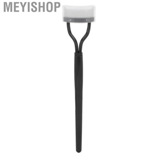 Meyishop Lash Comb  Light Weight Stainless Steel Material Black Straight Handle Eyelash for Home Beauty Salon Woman