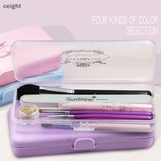 [ceight] กล่องพลาสติก สําหรับเก็บแปรงตกแต่งเล็บ 1 ชิ้น