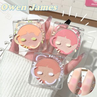 Owen James บลัชออนพาเลทไฮไลท์ เนื้อแมตต์ กระจก สีขาว สําหรับแต่งหน้า