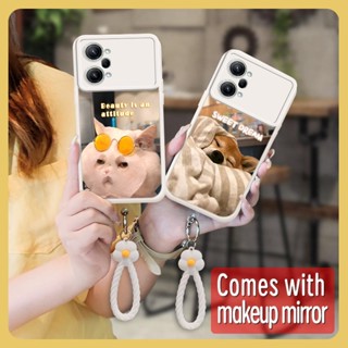 Makeup mirror Hangings Phone Case For OPPO K10 Pro 5G Anti drop airbag interest dustproof Little Fresh Mirror surface