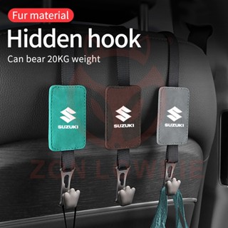 พร้อมส่ง สําหรับ Suzuki	Swift SX4 Grand Vitara Scorss XL-7 Alto Suede Seat Back Hook Seat Back Storage Hook Rear Seat Metal Hook