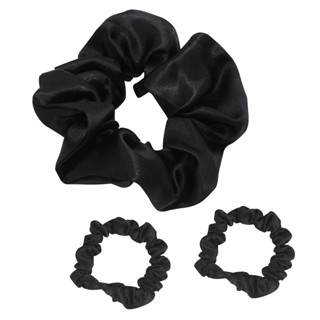 3pcs Solid Gift Accessories Party Headwear Non Slip Women Girls Soft Satin For Thin Think Hair Scrunchies