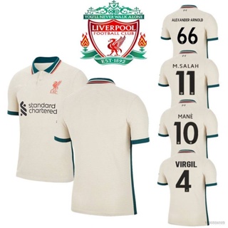 Hq7 2021-22 F.C. เสื้อกีฬาแขนสั้น ลายทีมชาติฟุตบอล Salah Virgil Mane Arnold Away QH7