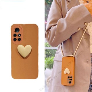 เคสโทรศัพท์มือถือ ซิลิโคนนุ่ม พร้อมสายโซ่คล้องคอ สําหรับ Huawei Honor 90 PRO 50 Lite 60 SE 70 20 PRO X7A X8A X9A X6 S X5 4G Magic4 Lite