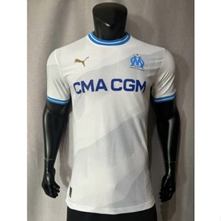 เสื้อกีฬาแขนสั้น ลายทีมฟุตบอล Marseille 2023-24 ชุดเหย้า