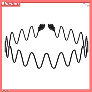 Bluelans ที่คาดผมโลหะ แบบหยักศก แฟชั่นสําหรับผู้ชาย