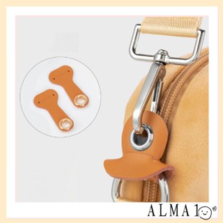 Alma 1 คู่ หัวเข็มขัด ป้องกันการขัดถู, แหวนป้องกันฮาร์ดแวร์ สีพื้น หนัง, สายสะพายไหล่ DIY กระเป๋าหัวเข็มขัด