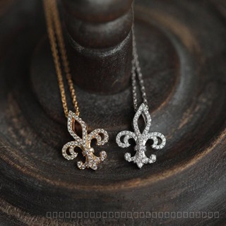 [0731]SDY Cross-Border Hot Selling Queen Flower-De-Luce Necklace Female Titanium Steel Clavicle Chain Pendant Temperament Entry Lux Niche Y2K IS52