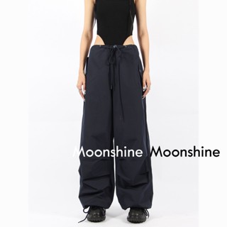 Moon  กางเกงขายาว คาร์โก้ กางเกง เชือกอเมริกันคลาสิค Cargo pants 2023 NEW 073701 ins ทันสมัย Unique สวย A20M060 36Z230909