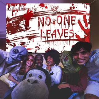 ป้ายแบนเนอร์ ขนาดใหญ่พิเศษ ลาย "No One Leaves" สําหรับตกแต่งปาร์ตี้ฮาโลวีน