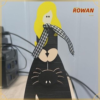 Rowans ป้ายไม้ตั้งโต๊ะ ขนาดเล็ก พร้อมขาตั้ง สําหรับตกแต่งปาร์ตี้ฮาโลวีน