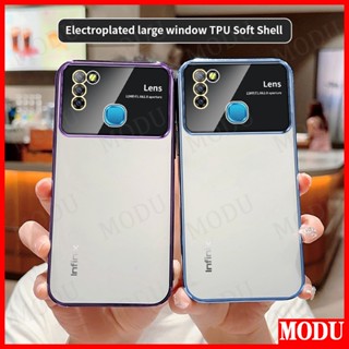 Modu เคส Infinix Smart 5 Hot 10 Lite ดีลักซ์ ชุบแฟลช ซิลิโคนนิ่ม ฟิล์มป้องกันเลนส์ หน้าจอ เคสโทรศัพท์ เคสกันกระแทก