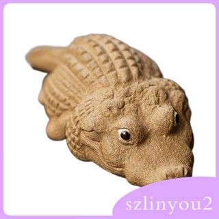 [szlinyou2] รูปปั้นสัตว์จระเข้ แฮนด์เมด ขนาดเล็ก สําหรับตกแต่งบ้าน ออฟฟิศ โต๊ะ ห้องนอน