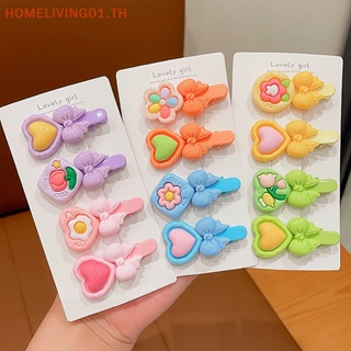 Onehome ใหม่ กิ๊บติดผมช่อดอกไม้ สีแคนดี้ หวานแหวว เครื่องประดับผม สําหรับเด็กผู้หญิง TH