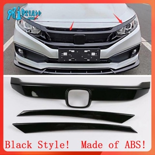 Rto กระจังหน้ารถยนต์ คาร์บอนไฟเบอร์ ABS สีดํา แดง สําหรับ Honda Civic Sedan 2016-2019