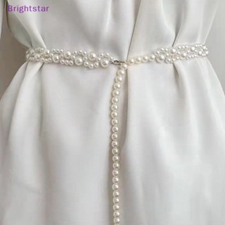 Brightstar เข็มขัดคาดเอว ประดับมุก คริสตัล หรูหรา เครื่องประดับ สําหรับผู้หญิง งานแต่งงาน