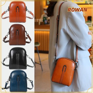 Rowans กระเป๋าสะพายไหล่ สะพายข้าง หนัง PU ขนาดเล็ก มีซิป สีแดง