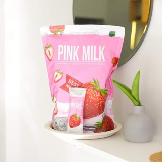 ราคาต่อห่อ นมชมพู Pink Milk Nine เครื่องดื่มปรุงสำเร็จชนิดผง บรรจุ 25 ซอง