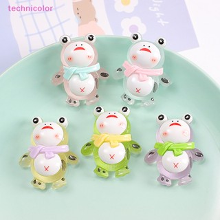 [technicolor] สติกเกอร์เรซิ่น รูปการ์ตูนกบเรืองแสง ขนาดเล็ก แฮนด์เมด DIY สําหรับติดตกแต่งตู้เย็น รองเท้า เจล เคสโทรศัพท์