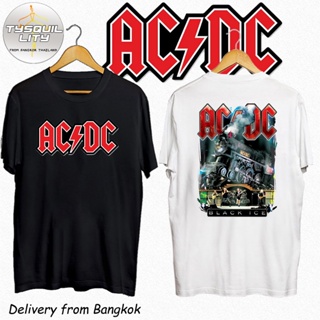 เสื้อยืดแขนสั้นคอกลมACDC เสื้อวง Casual oversize พิมพ์ลาย ใส่สบาย ใส่ได้ชายและหญิง เสื้อดาว S-5XL CODCotton 100%  [S-5XL