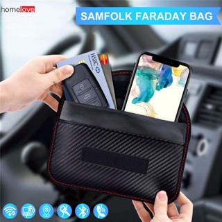 กระเป๋าปิดกั้นสัญญาณ Faraday กระเป๋า Shield Cage Pouch Anti Theft Key Pouch Wallet Phone Case For Cell Phone Privacy Protection homelove