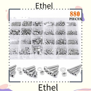 Ethel1 สกรูหัวถ้วย หกเหลี่ยม สเตนเลส 304 M2 3 4 5 880 ชิ้น