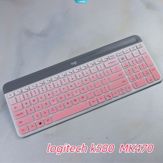 [รุ่นเว้าและนูน] ฟิล์มป้องกันคีย์บอร์ด กันน้ํา คุณภาพสูง สําหรับ logitech K580 K580 mk470 mk470 [CAN]