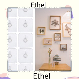 Ethel1 ตะขอแขวนกรอบรูป โปสเตอร์ แบบใส กันน้ํา 10 ชิ้น