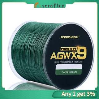 Rf Angryfish Agwx9 สายเบ็ดตกปลา แบบถัก 500 ม. ทนทาน แข็งแรงมาก