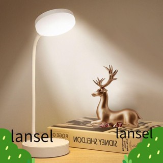 Lansel โคมไฟตั้งโต๊ะ LED พับได้ แบบพกพา สําหรับหอพักนักเรียน