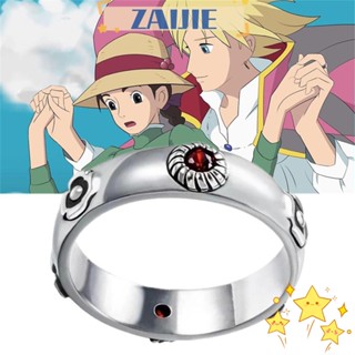 Zaijie24 Howls Moving Castle Ring เครื่องประดับแฟชั่น Hayao Miyazaki เครื่องประดับคอสเพลย์