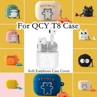 พร้อมส่ง!  เคสหูฟัง แบบนิ่ม ลายการ์ตูนน่ารัก สไตล์วินเทจ สําหรับ QCY T8 QCY T8