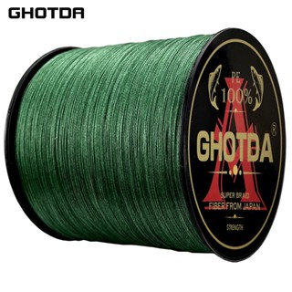 Ghotda สายเอ็นตกปลา PE แบบถัก 12 เส้น 9 เส้น 8 เส้น 4 เส้น 1000 เมตร อุปกรณ์เสริม