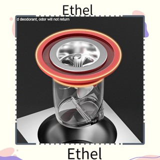 Ethel1 กระชอนระบายน้ํา กันแมลง ถอดออกได้ กันกลิ่น อุปกรณ์เสริม สําหรับห้องครัว ห้องน้ํา