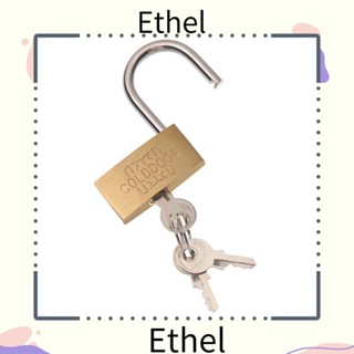 Ethel1 กุญแจล็อกกระเป๋าเดินทาง ทองแดง ขนาดเล็ก 3 คีย์