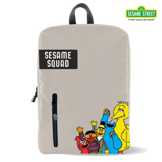 Bundanjai (กระเป๋าเป้) SST4-กระเป๋าเป้ : Sesame Street Squad of five Backpack -BP-A175S -Khaki W12xH17x5.5 in