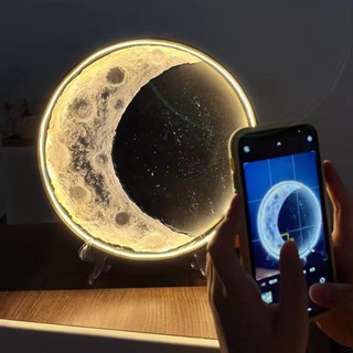 Joy Live Moon Night Light โคมไฟกลางคืนตกแต่งบ้านไฟกลางคืนไฟข้างเตียงสำหรับห้องนอนสำนักงาน