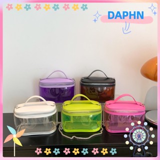 Daphs กระเป๋าเดินทาง PVC สีพื้น น้ําหนักเบา สําหรับผู้หญิง