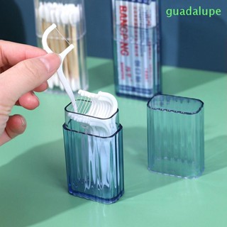 Guadalupe Q-tip Holder ห้องน้ําบ้านแบบพกพาออแกไนเซอร์กันฝุ่นไม้จิ้มฟันคอนเทนเนอร์