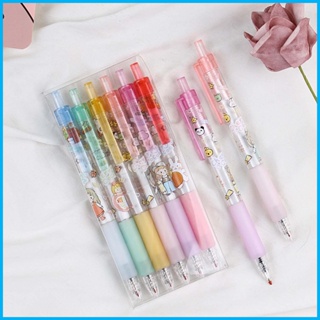 ปากกาเจลลูกลื่น 0.5 มม. ลายการ์ตูนอนิเมะ สีดํา 6 ชิ้น