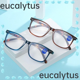 Eucalytus1 แว่นตาอ่านหนังสือ กรอบเบาพิเศษ ป้องกันแสงสีฟ้า หรูหรา สไตล์วินเทจ สําหรับผู้ชาย และผู้หญิง