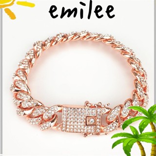 Emilee สร้อยข้อมือแฟชั่น ประดับเพชร สไตล์ฮิปฮอป