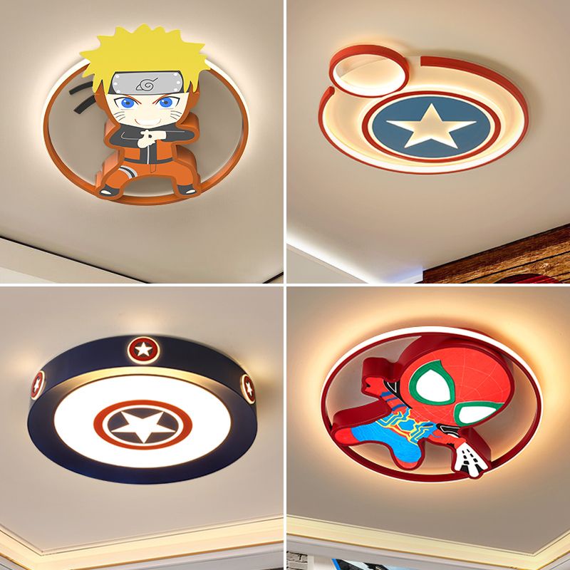 โคมไฟเพดาน ลายการ์ตูน แบบเรียบง่าย สไตล์โมเดิร์น สําหรับตกแต่งห้องนอนเด็กผู้ชาย และเด็กผู้หญิง