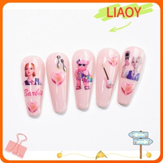 Liaoy สติกเกอร์ ลายการ์ตูนเจ้าหญิงบาร์บี้ Y2K สําหรับตกแต่งเล็บ DIY