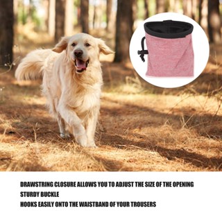 Dog Treat Pouch Collapsible Walking Bag with Built In Poop Dispenser for Travel Outdoor