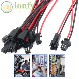 Lonfy อะแดปเตอร์เชื่อมต่อสายไฟ JST SM 2 Pins ปลั๊ก 10 ซม. 15 ซม. 20 ซม.