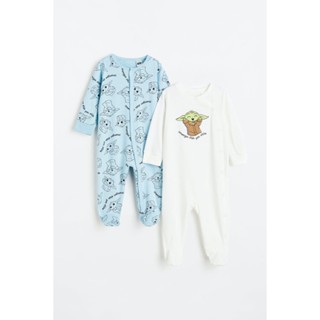 H&amp;M  Boy 2-pack printed cotton all-in-one pyjamas 1085411_2